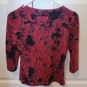 Women's Red and Black Top